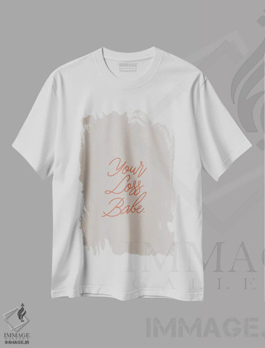 تیشرت سفید طرح دار ضرر توست عزیزم، تزئینی اثر فلاور لاو چایلد | فروشگاه ایماژ