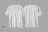 تیشرت سفید طرح دار ترکیب ۱، آبستره اثر فلاور لاو چایلد | immage.ir