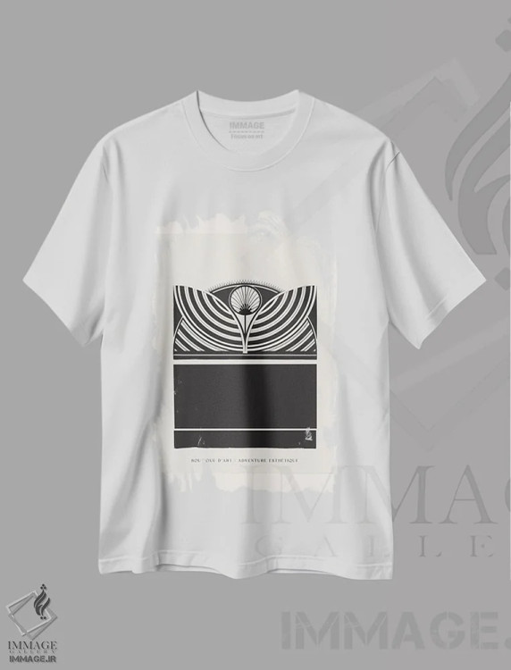 تیشرت سفید طرح دار طرح گل زیبایی شناسی، آبستره اثر فلاور لاو چایلد | فروشگاه ایماژ