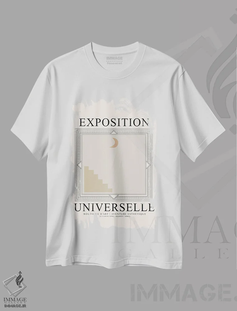 تیشرت سفید طرح دار نمایشگاه، دکور بوهمی اثر فلاور لاو چایلد | immage.ir