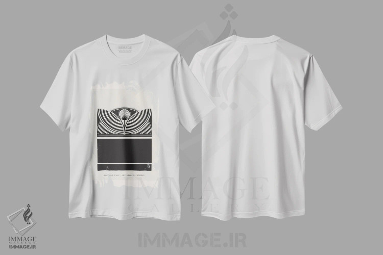 تیشرت سفید طرح دار طرح گل زیبایی شناسی، آبستره اثر فلاور لاو چایلد | فروشگاه ایماژ