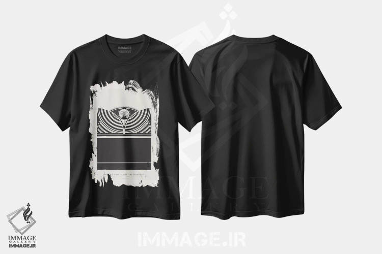 تیشرت مشکی طرح دار طرح گل زیبایی شناسی، آبستره اثر فلاور لاو چایلد | immage.ir