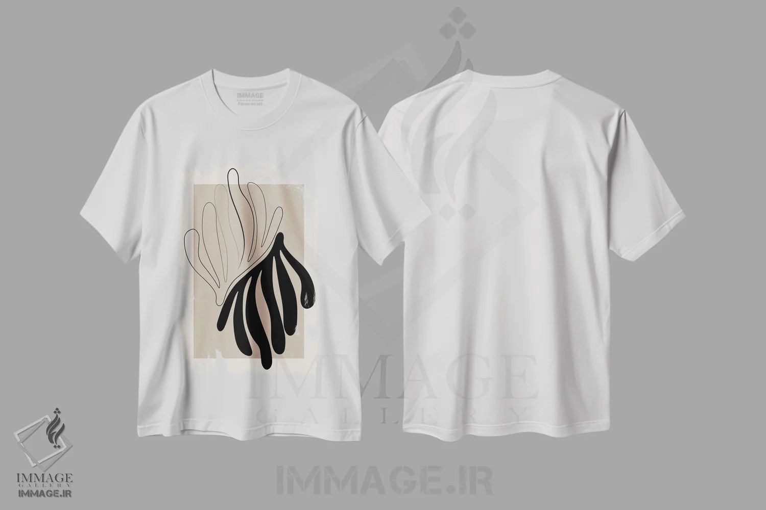 تیشرت سفید طرح دار پرگل، آبستره اثر فلاور لاو چایلد | immage.ir