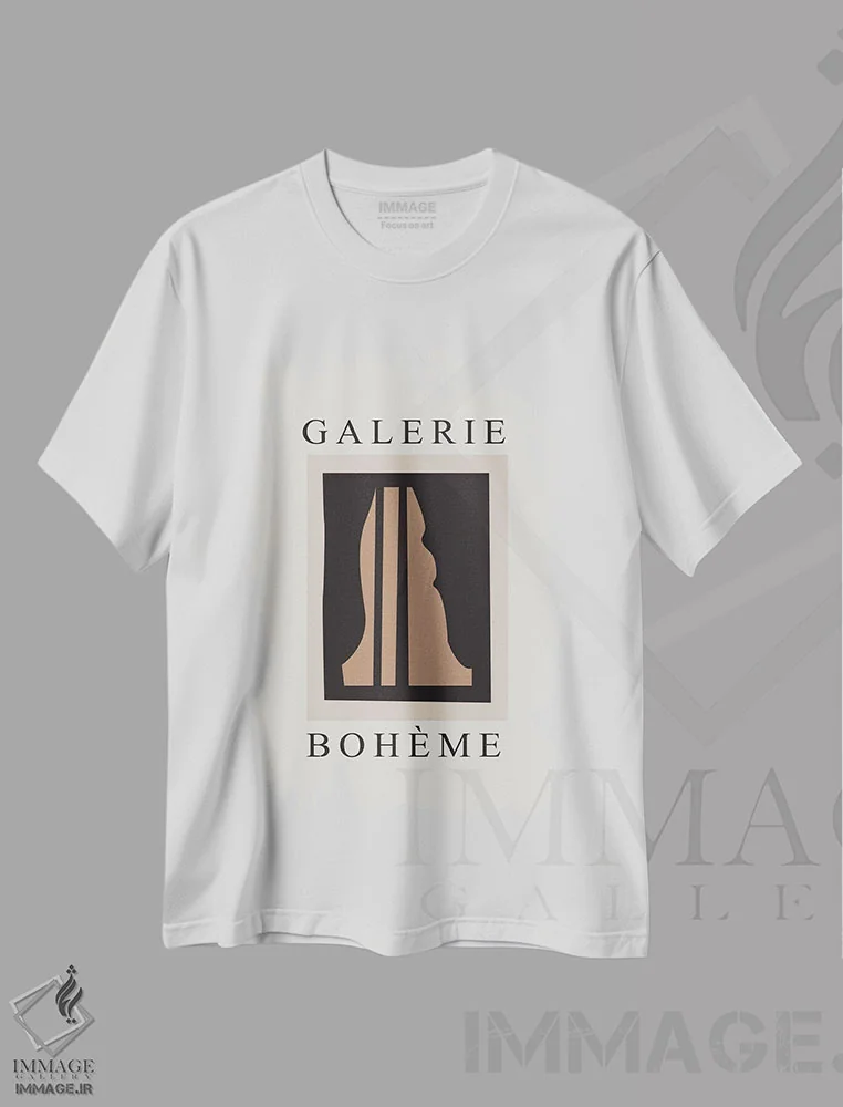 تیشرت سفید طرح دار گالری ترا ۱، دکور بوهمی اثر فلاور لاو چایلد | فروشگاه ایماژ