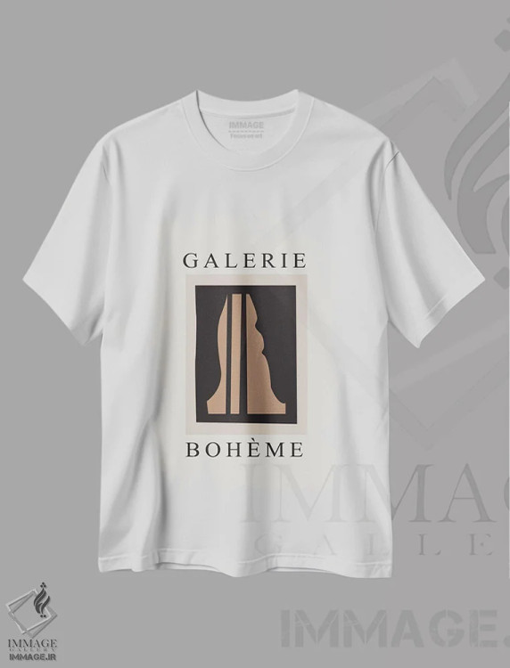 تیشرت سفید طرح دار گالری ترا ۱، دکور بوهمی اثر فلاور لاو چایلد | فروشگاه ایماژ