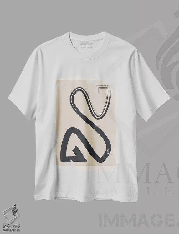 تیشرت سفید طرح دار هیرو بژ ۲ اثر فلاور لاو چایلد | فروشگاه ایماژ