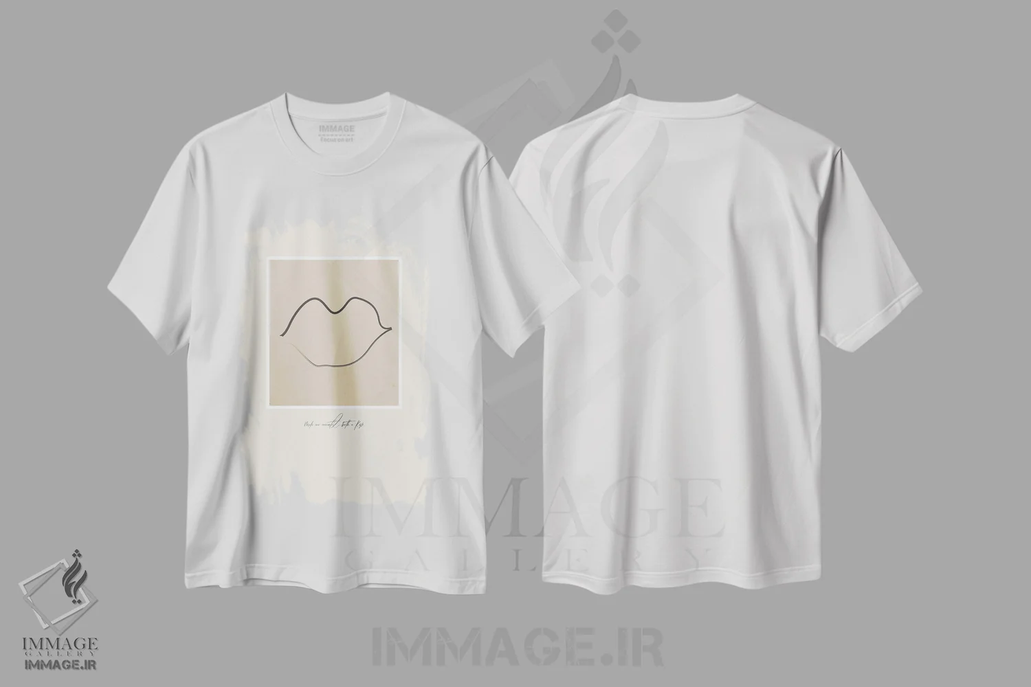 تیشرت سفید طرح دار بوسه جاودان، آبستره اثر فلاور لاو چایلد | فروشگاه ایماژ