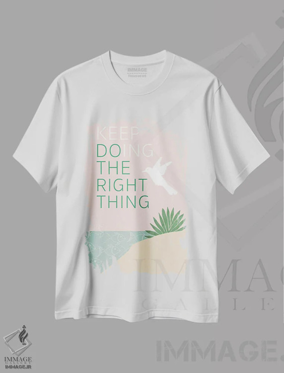 تیشرت سفید طرح دار دوستدار سیاره مان ۲، دکور بوهمی اثر فلورا کوتا | فروشگاه ایماژ