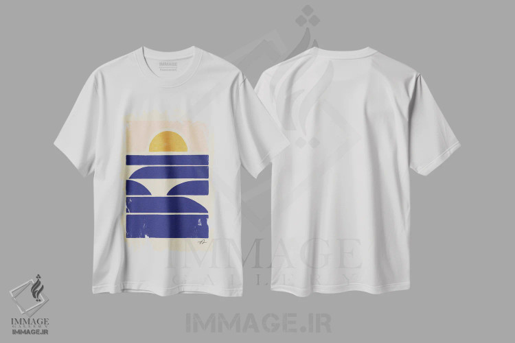 تیشرت سفید طرح دار ادامه بده بیار، دکور ساحلی اثر فابیان لاواتر | فروشگاه ایماژ