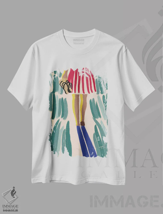 تیشرت سفید طرح دار آزاد از بار، دکور ساحلی اثر فابیان لاواتر | immage.ir