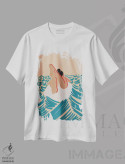 تیشرت سفید طرح دار جایی برای تابستان، دکور ساحلی اثر فابیان لاواتر | immage.ir