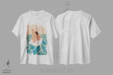 تیشرت سفید طرح دار جایی برای تابستان، دکور ساحلی اثر فابیان لاواتر | immage.ir