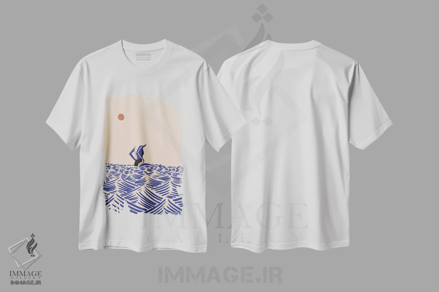 تیشرت سفید طرح دار روزهای خوب را سپری کردن، دکور ساحلی اثر فابیان لاواتر | فروشگاه ایماژ