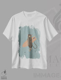 تیشرت سفید طرح دار موش موج سوار، دکور ساحلی اثر فابیان لاواتر | immage.ir