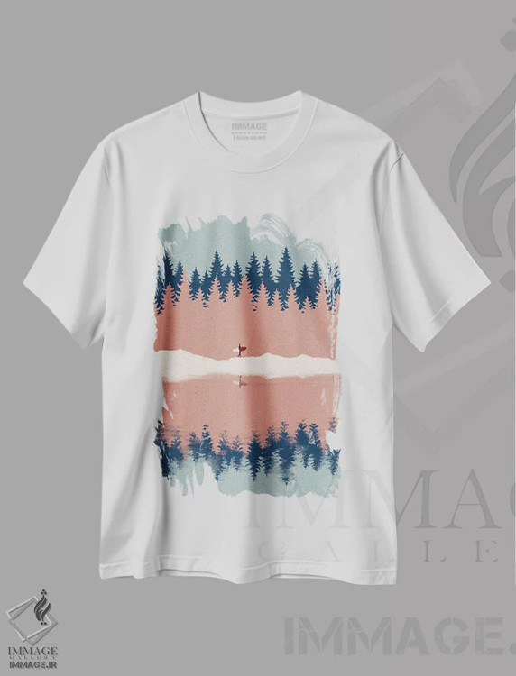 تیشرت سفید طرح دار بدون درخت نخل، مدیوم اثر فابیان لاواتر | immage.ir
