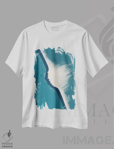 تیشرت سفید طرح دار دوشنبه ها، دکور ساحلی اثر فابیان لاواتر | فروشگاه ایماژ