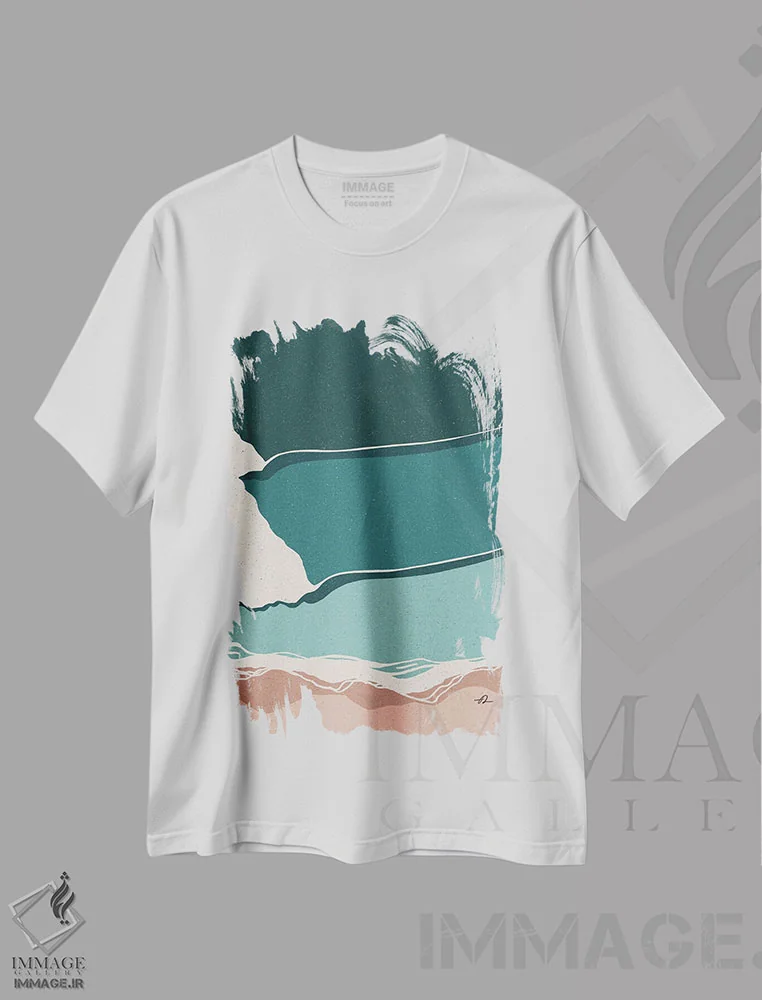 تیشرت سفید طرح دار دیدگاه، دکور ساحلی اثر فابیان لاواتر | immage.ir
