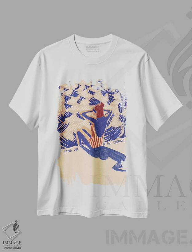 تیشرت سفید طرح دار شادی را در عادی بیاب، تزئینی اثر فابیان لاواتر | فروشگاه ایماژ