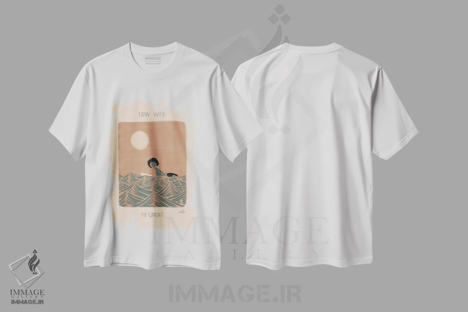 تیشرت سفید طرح دار با جریان همراه شو، دکور ساحلی اثر فابیان لاواتر | immage.ir