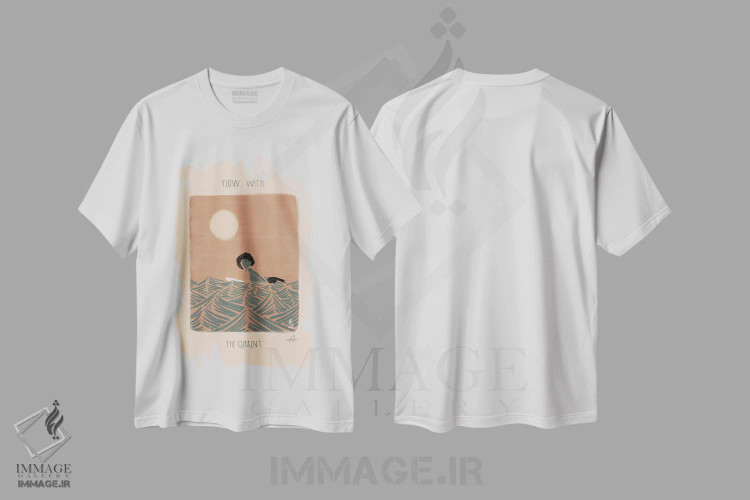تیشرت سفید طرح دار با جریان همراه شو، دکور ساحلی اثر فابیان لاواتر | immage.ir