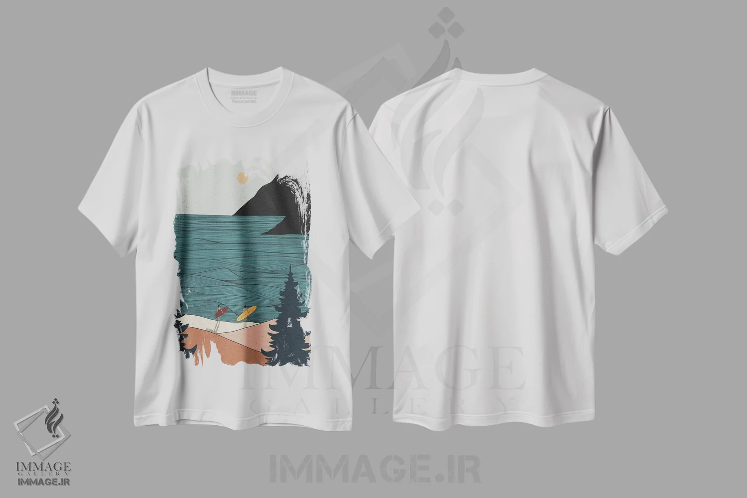 تیشرت سفید طرح دار فقط ما دو نفر، مدیوم اثر فابیان لاواتر | immage.ir