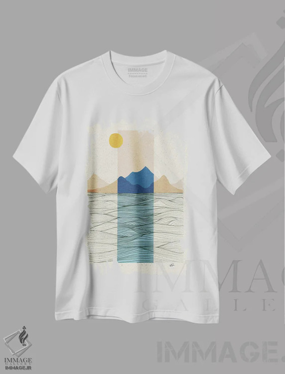 تیشرت سفید طرح دار آخرین نور، تزئینی اثر فابیان لاواتر | فروشگاه ایماژ