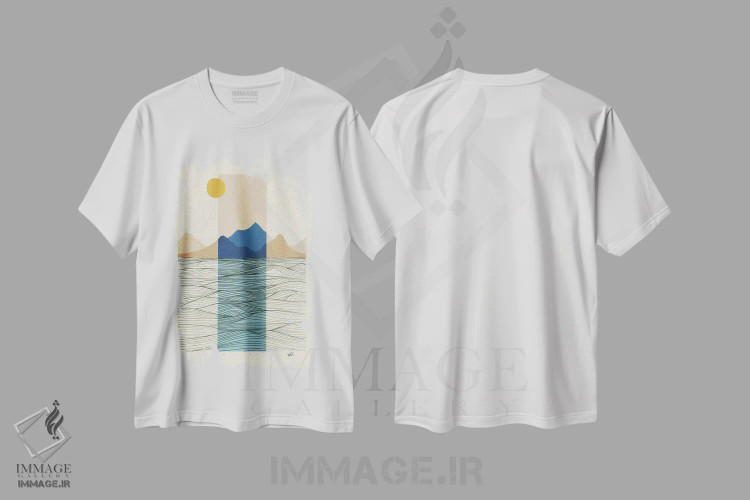 تیشرت سفید طرح دار آخرین نور، تزئینی اثر فابیان لاواتر | فروشگاه ایماژ