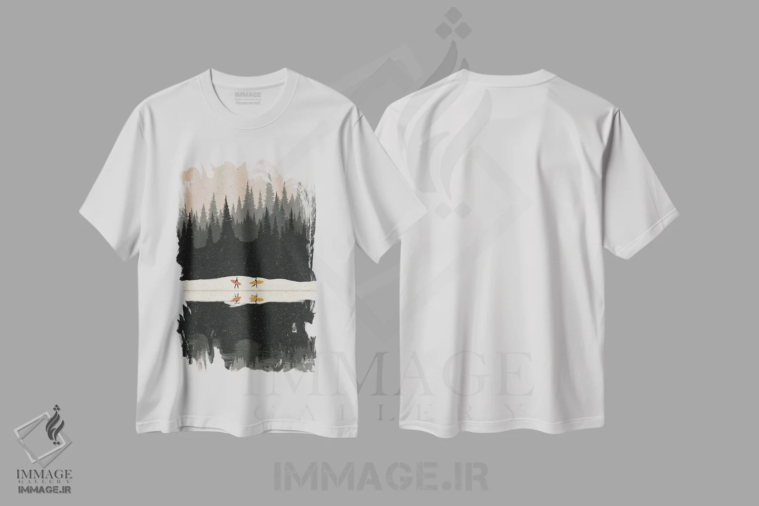 تیشرت سفید طرح دار گم شده در جنگل، مدیوم اثر فابیان لاواتر | فروشگاه ایماژ