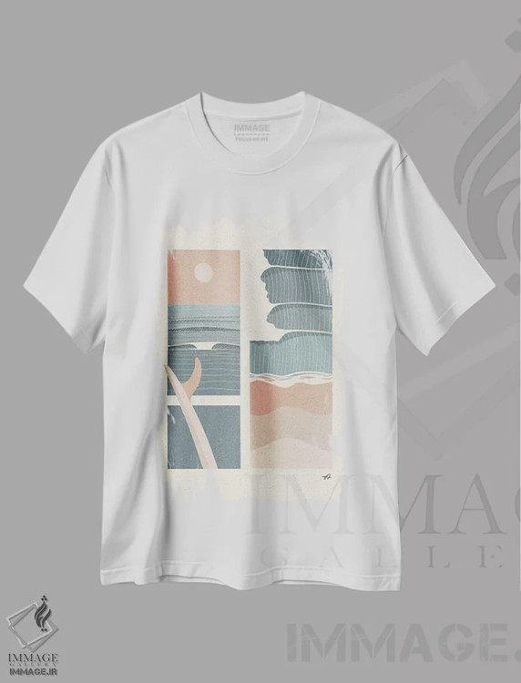 تیشرت سفید طرح دار روزهای تابستانی، دکور ساحلی اثر فابیان لاواتر | immage.ir
