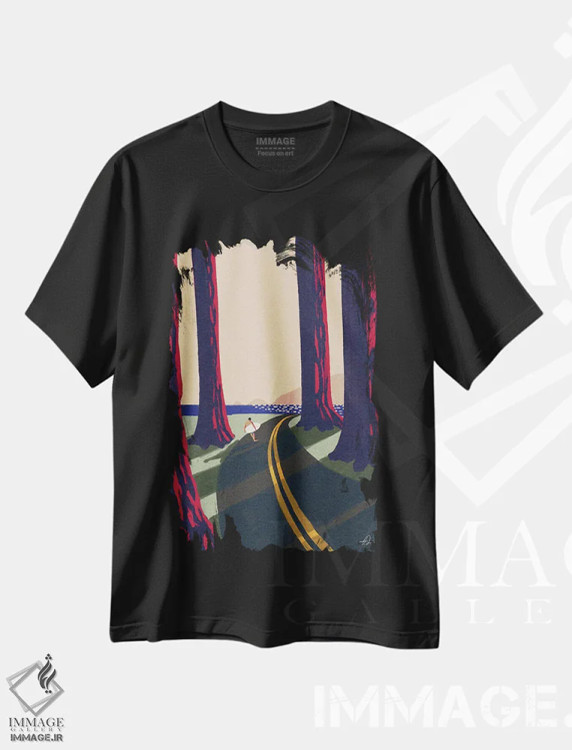 تیشرت مشکی طرح دار پروژه بی نام ۱۱۳، مدیوم اثر فابیان لاواتر | immage.ir