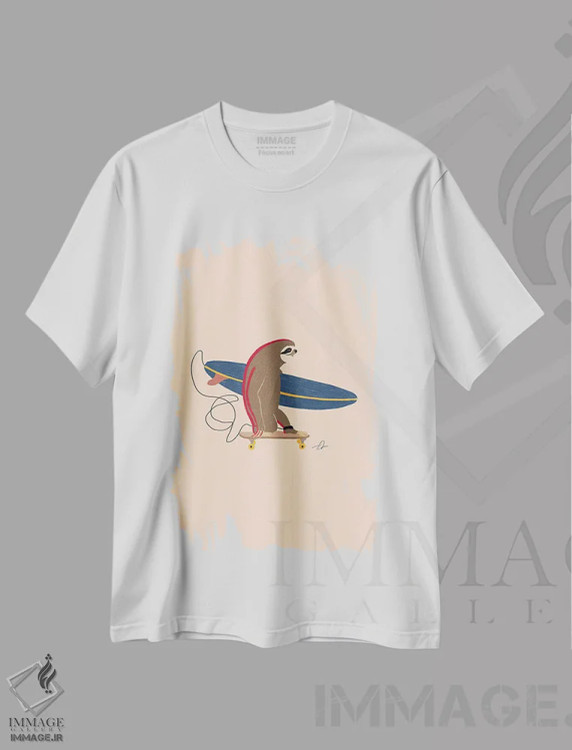 تیشرت سفید طرح دار پروژه بی نام ۱۴۰، دکور ساحلی اثر فابیان لاواتر | immage.ir