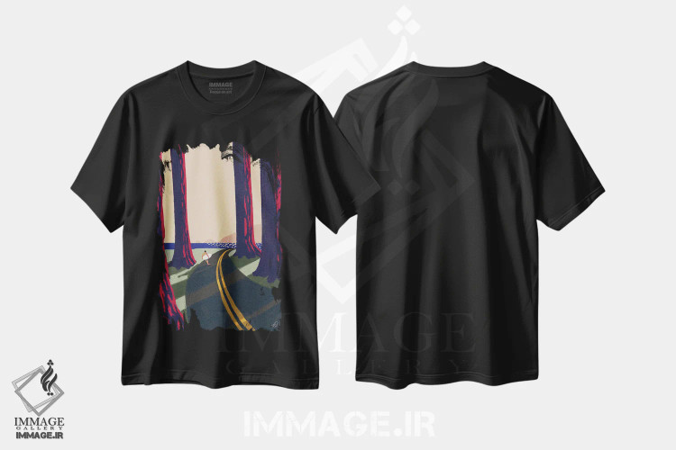تیشرت مشکی طرح دار پروژه بی نام ۱۱۳، مدیوم اثر فابیان لاواتر | immage.ir