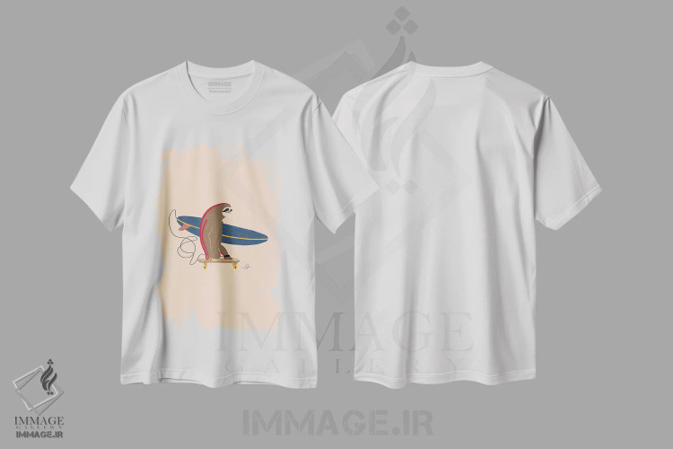 تیشرت سفید طرح دار پروژه بی نام ۱۴۰، دکور ساحلی اثر فابیان لاواتر | immage.ir