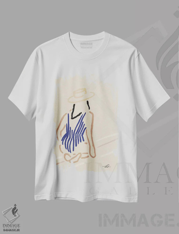 تیشرت سفید طرح دار مقصد بعدی کجاست؟، دکور ساحلی اثر فابیان لاواتر | immage.ir