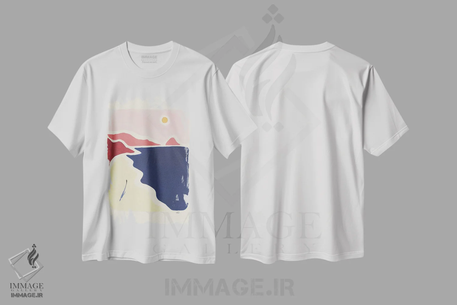 تیشرت سفید طرح دار راه برو و نفس بکش، دکور ساحلی اثر فابیان لاواتر | فروشگاه ایماژ