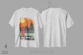 تیشرت سفید طرح دار سینسیناتی، نارنجی، دکور معاصر اثر فلای گرافیکس | فروشگاه ایماژ