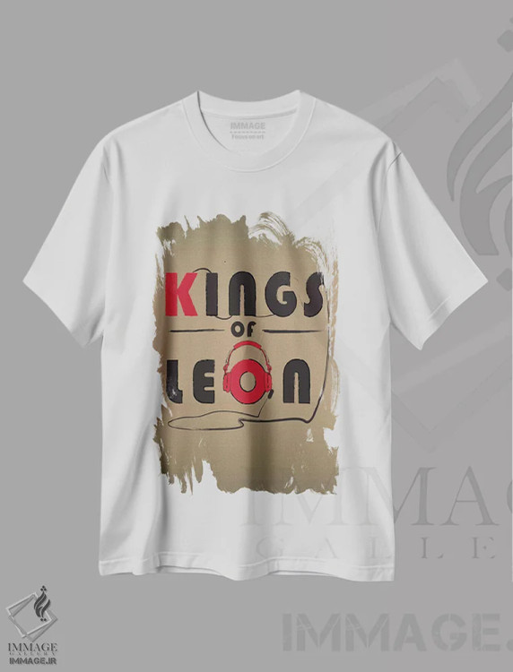 تیشرت سفید طرح دار کینگز آو لئون، هنر دیجیتال اثر فلای گرافیکس | فروشگاه ایماژ