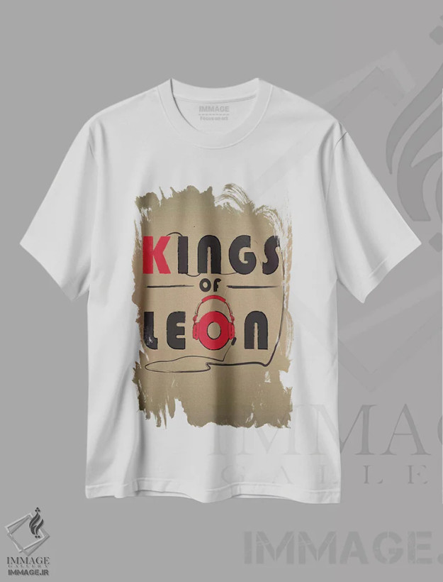 تیشرت سفید طرح دار کینگز آو لئون، هنر دیجیتال اثر فلای گرافیکس | فروشگاه ایماژ