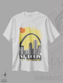 تیشرت سفید طرح دار سنت لوئیس، زرد، تزئینی اثر فلای گرافیکس | فروشگاه ایماژ