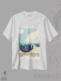 تیشرت سفید طرح دار گرندپری موناکو ۱۹۳۳، تزئینی اثر فلای گرافیکس | فروشگاه ایماژ