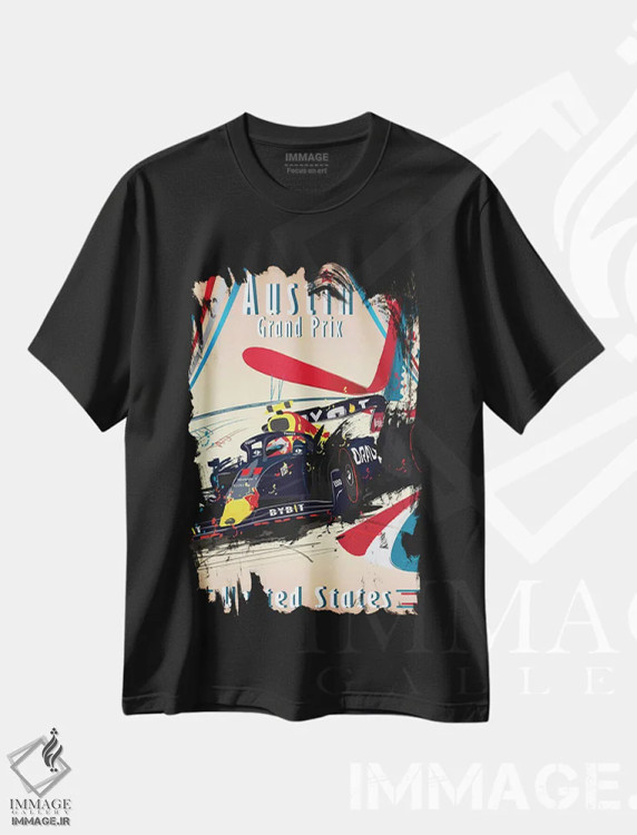 تیشرت مشکی طرح دار آثار فلای گرافیکس - فروشگاه ایماژ