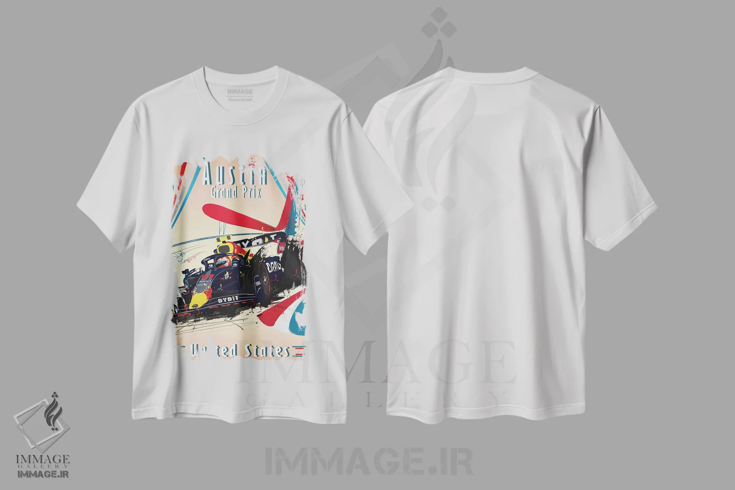 تیشرت سفید طرح دار آثار فلای گرافیکس - immage.ir