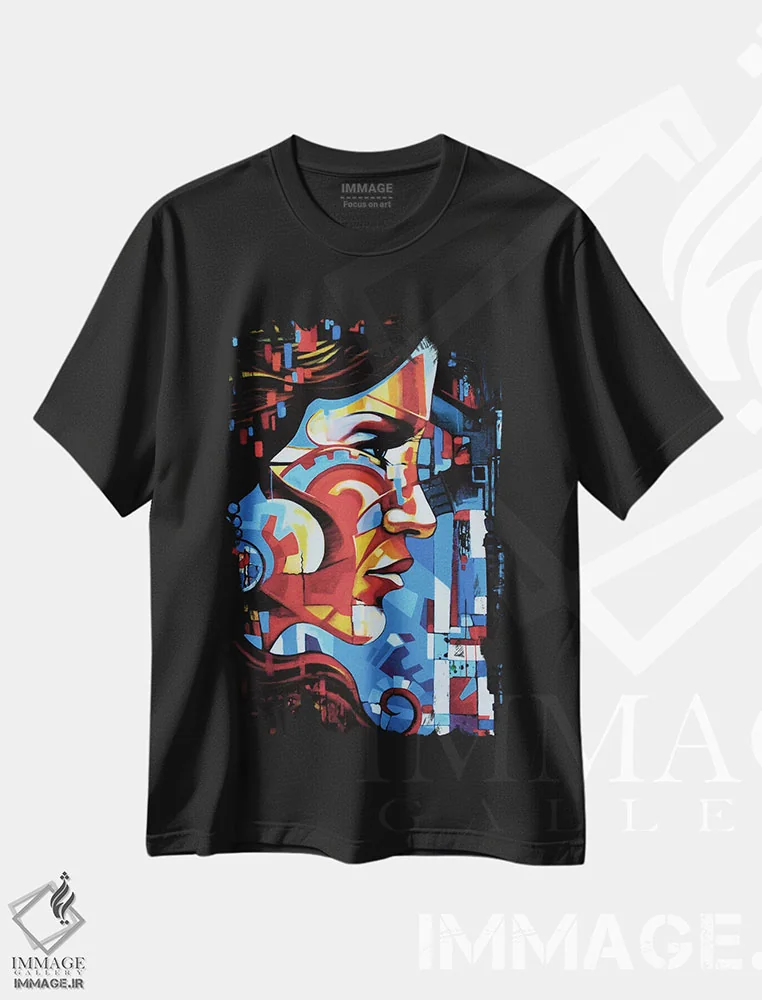 تیشرت مشکی طرح دار هیولای زیبا، مدیوم اثر فرنان مورا | immage.ir