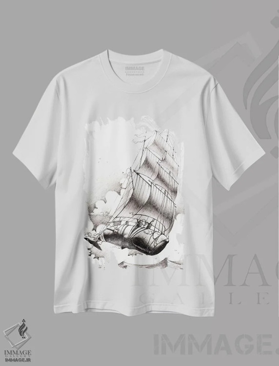 تیشرت سفید طرح دار پرواز خیال، تزئینی اثر فرنان مورا | immage.ir