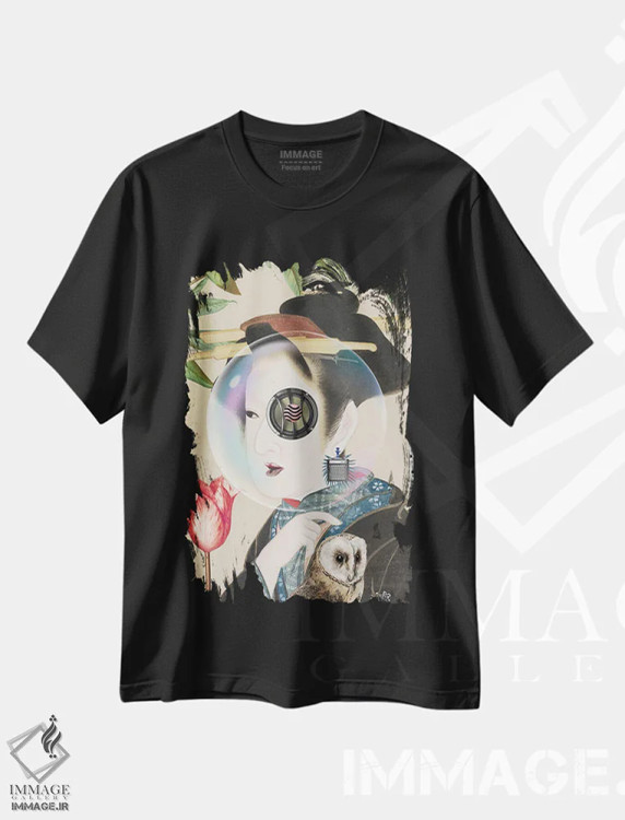 تیشرت مشکی طرح دار صدا، هنر فاخر معاصر اثر فن د فانتستیکا | immage.ir