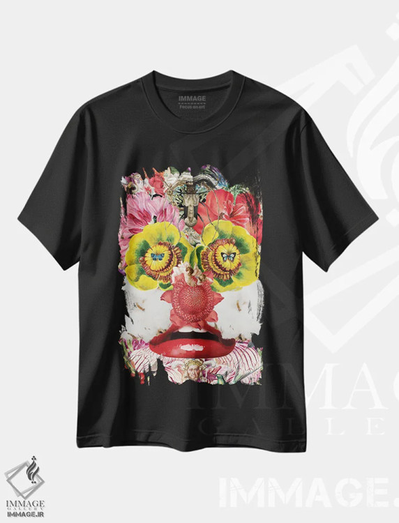 تیشرت مشکی طرح دار خانم، هنر فاخر معاصر اثر فن د فانتستیکا | immage.ir