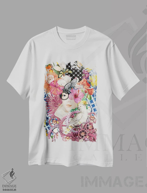 تیشرت سفید طرح دار خلبان، هنر فاخر معاصر اثر فن د فانتستیکا | immage.ir