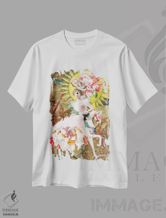 تیشرت سفید طرح دار سرباز نامرئی، هنر فاخر معاصر اثر فن د فانتستیکا | فروشگاه ایماژ