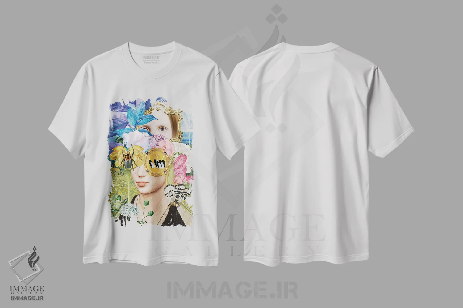 تیشرت سفید طرح دار والس زمان، هنر فاخر معاصر اثر فن د فانتستیکا | immage.ir
