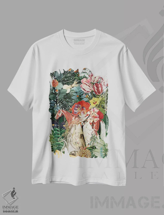 تیشرت سفید طرح دار خیابان مریخ، هنر فاخر معاصر اثر فن د فانتستیکا | immage.ir